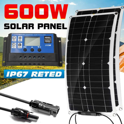 Kit panneau solaire flexible 25W complet pour van life avec contrôleur de charge