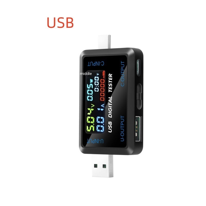 Voltmètre USB compact 38g test batterie externe power bank panneau solaire